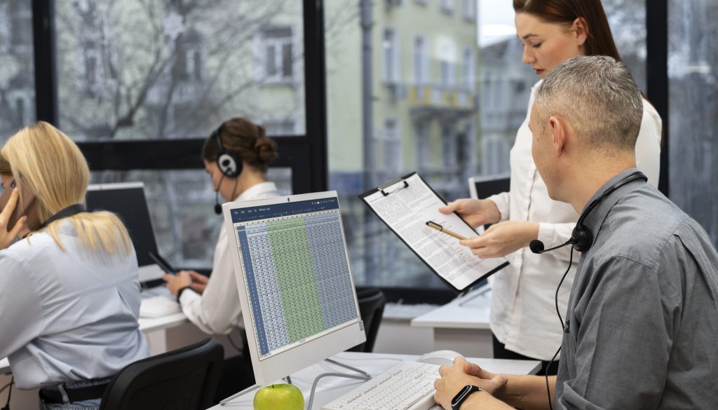 colleagues-working-together-call-center-office